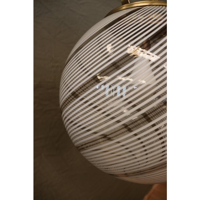 White Murano Glass Ball Chandelier, 1970s For Sale - Image 8 of 9