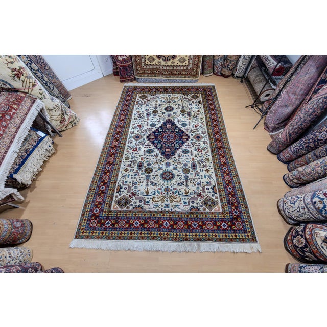 Middle Eastern Hand-Knotted Tabriz Medallion Knot Rug For Sale - Image 14 of 15