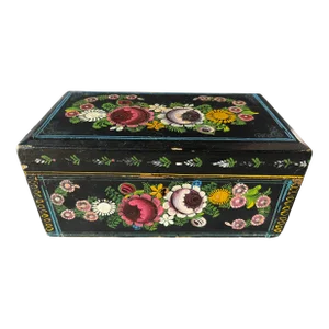 Mid 20th Century Antique Mexican Painted and Lacquered Jewelry Box