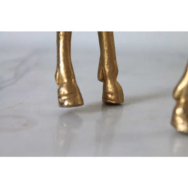 Vintage Italian Brass Deer Figurine For Sale - Image 9 of 13