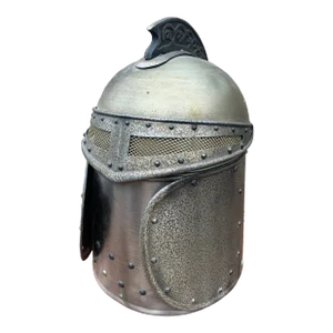 English Country Pewter Knight's Helmet Ice Bucket