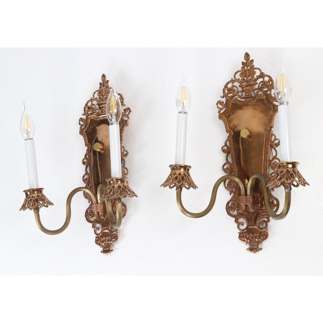 These two arm sconces were acquired from the Greystone Hotel in the Upper West Side of Manhattan in New York City. These...