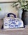 Antique Staffordshire Ironstone Blue Rose Cheese Keeper with Dome Beautiful antique Staffordshire ironstone cheese keeper...