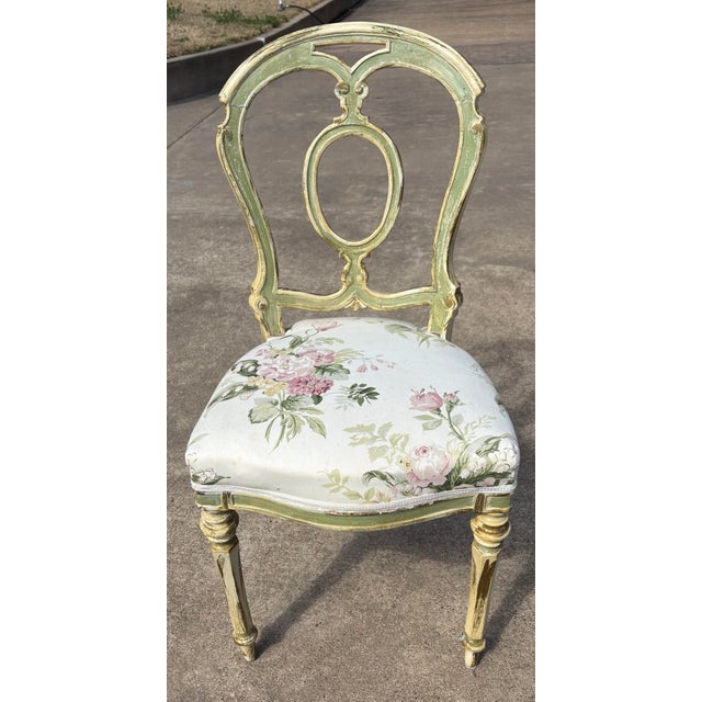 Antique French Louis XVI Painted Side Chairs - A Pair For Sale - Image 11 of 12