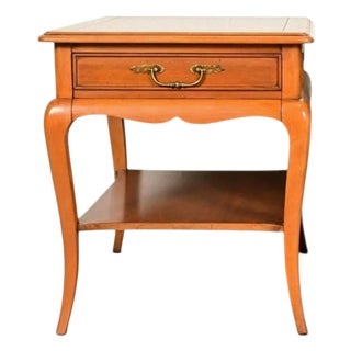 1960s Hekman French Provincial Louis XV Carved Walnut Side Table For Sale
