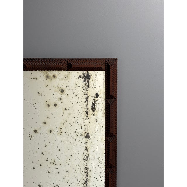 Antique Tramp Art Folk Art Distressed Mirror, Belgium, 1900s, 1890s For Sale - Image 13 of 18