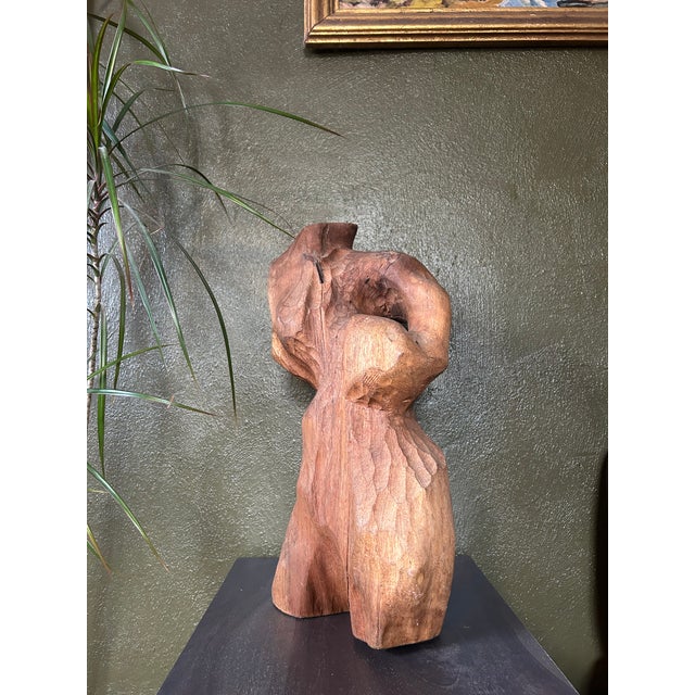 Mid 20th Century Vintage Anthropomorphic Wood Sculpture For Sale - Image 5 of 12