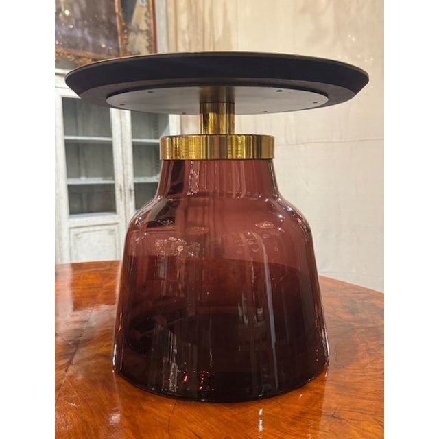 2000 - 2009 Pair of Italian Amethyst Side Tables For Sale - Image 5 of 5