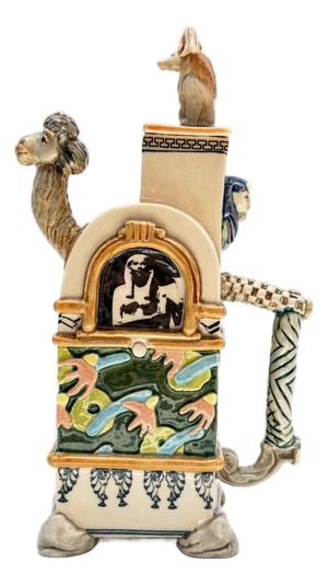 Ron Carlson, "Camel Head With Egyptian Imagery Teapot" 2026