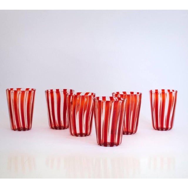 Italian Murano Glasses by Angelo Ballarin for Ribes Studio, 2004, Set of 6 For Sale - Image 17 of 18