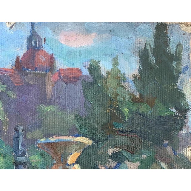 Realism City Landscape Urban Oil Painting Original Ukrainian Artist Sokolovsky G. 18-24 1960s For Sale - Image 3 of 6