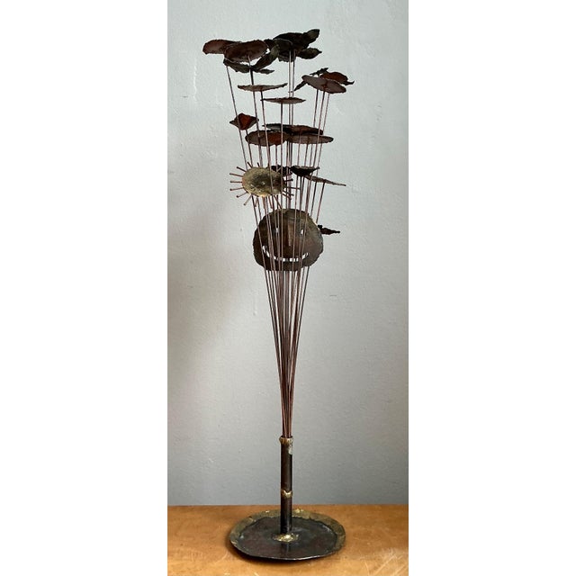 Mid-Century Modern Vintage Brutalist Torch Cut Flower Sculpture For Sale - Image 3 of 17