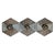 Exceptional hexagonal wall or ceiling light made of blue green golden ceramic, manufactured by hustadt leuchten in...