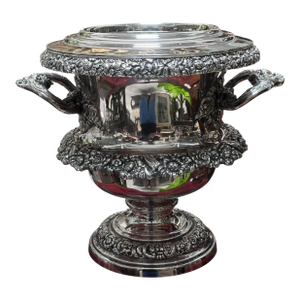 Antique Old Sheffield Plate Regency Style Wine Cooler Bottle Caddy Cache Pot