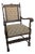 Antique Armchair in Oak Wood with Springs For Sale