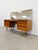 Authentic vintage mid century modern teak dressing table / vanity / desk with mirror. By Austinsuite. Maker's label inside...