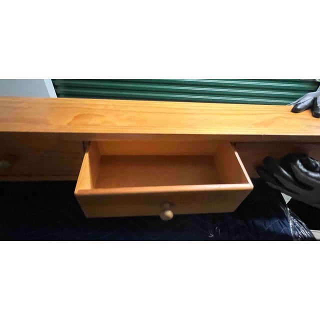 American Pottery Barn Wall Shelf With Drawers, Attributed For Sale - Image 3 of 4