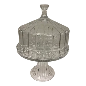 Cut Crystal Cake Patisserie Stand With Cover