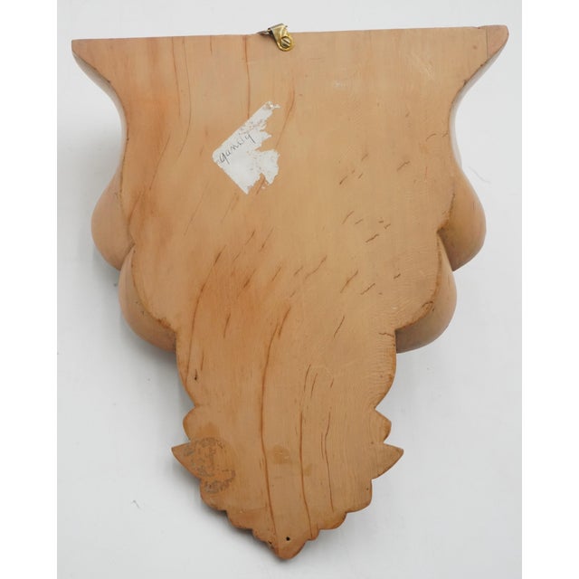 1980s Pair Italian Shell Carved Wood Wall Shelves For Sale - Image 9 of 9