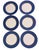 Blue Vintage Fitz and Floyd Porcelain Renaissance Blue Platters - Set of 6 For Sale - Image 8 of 10