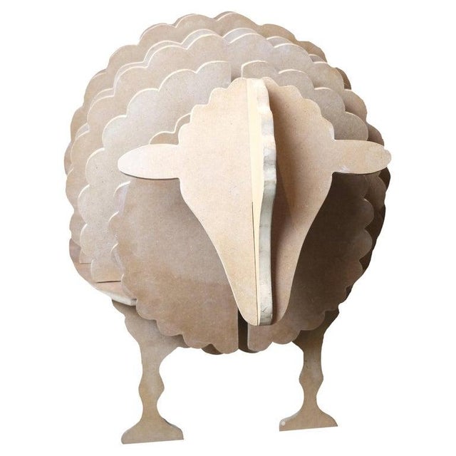 1970s 1970s Custom Made Italian Wood Sculpture or Magazine Rack For Sale - Image 5 of 5