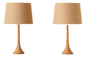 Pine Table Lamps, Sweden, 1970s, Set of 2