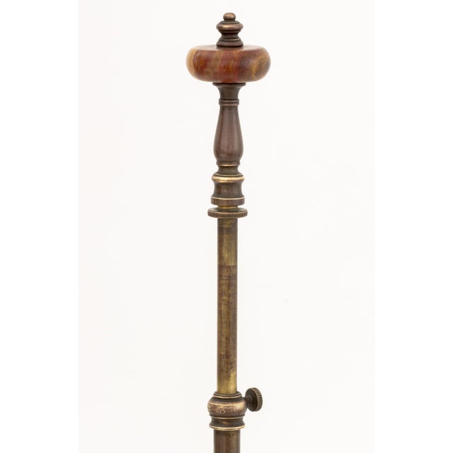 Neoclassical Style Banded Onyx and Brass Lamp For Sale - Image 4 of 6