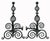 French Antique French Andirons - A Pair For Sale - Image 3 of 3