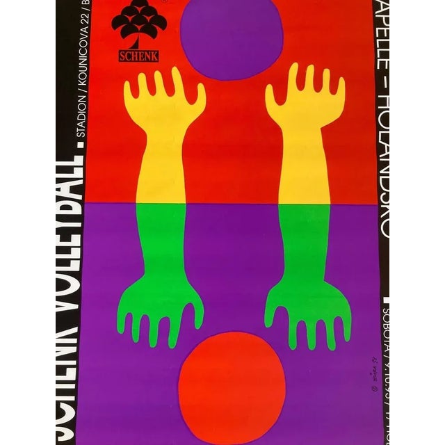 1990s Volleyball Poster, Czechoslovakia, 1993 For Sale - Image 5 of 7