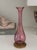 Mid 20th Century Mid-20th Century Rainbow Art Glass Cranberry Pink Vase With Gilt Base For Sale - Image 5 of 13
