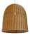 Tea Stain Wicker Dome Pendant Light X-Large For Sale