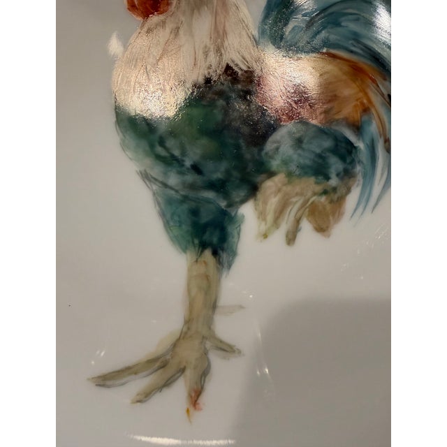 Traditional Circa 1950's Arzberg Porcelain Rooster Plate Made in Germany For Sale - Image 3 of 7