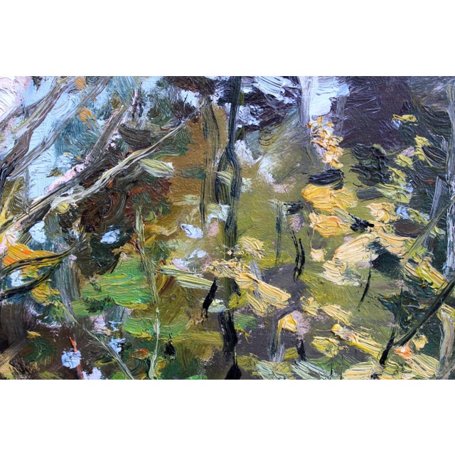 Edgars Vinters, River in Autumn, 1984, Oil on Cardboard For Sale - Image 6 of 8