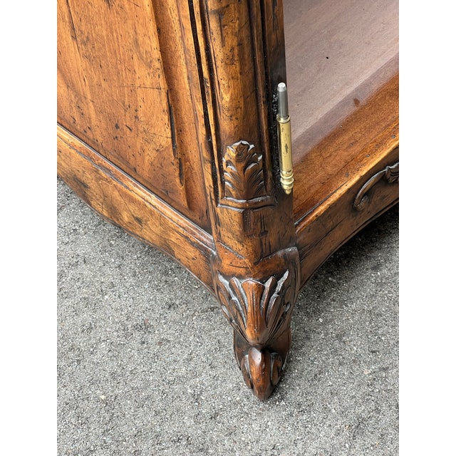 Wood Guy Chaddock Almont Collection French Provincial Armoire | Chicken Wire Doors | Brass Hardware | 7ft | Late 20th C.” For Sale - Image 7 of 12