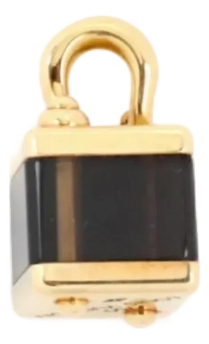 Mid 20th Century Louis Vuitton Brown Cube Bag 18k Yellow Gold Charm Pendant