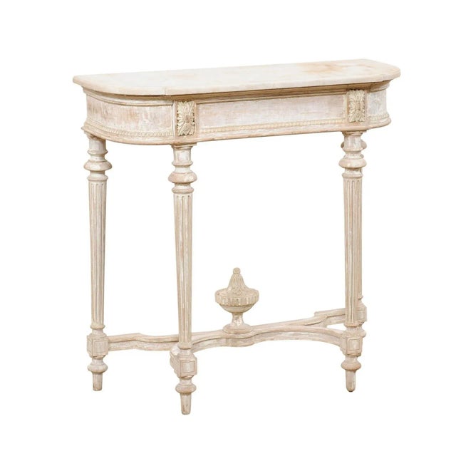 Mid 20th Century French Neoclassical Console with Marble Top For Sale - Image 13 of 13