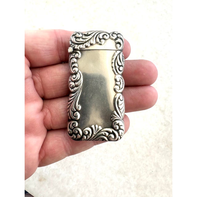 Late 20th Century Art Nouveau Sterling Silver Matchstick Holder For Sale - Image 5 of 7