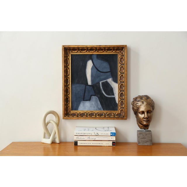 Original Framed Abstract Painting in Antique Gold Frame For Sale - Image 15 of 15