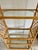 Tan Boho Chic Mid Century Vintage Bamboo 5 Tier Glass Shelf / Etagere For Sale - Image 8 of 8