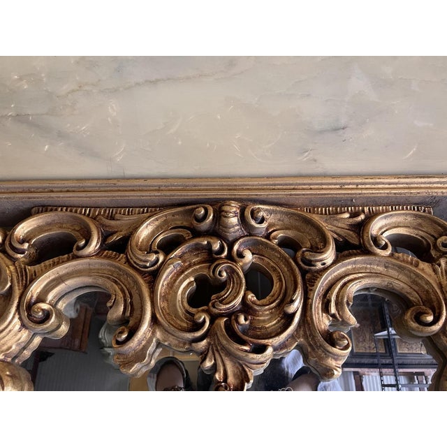 Console Table with Baroque Mirror, 1890s, Set of 2 For Sale - Image 5 of 17