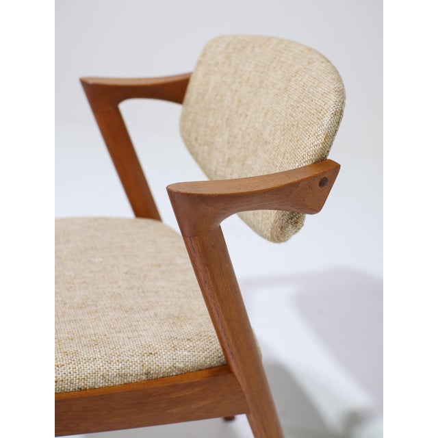 Wood Danish Model 42 Dining Chairs in Teak by Kai Kristiansen, 1960s, Set of 6 For Sale - Image 7 of 17