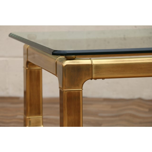 Vintage Mastercraft Brass Chinoiserie Glass Top Coffee Table, 1970s Hollywood Regency For Sale - Image 17 of 18
