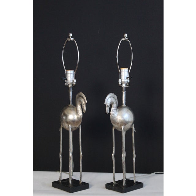 Early 20th Century Tyndale Influence Trojan Horse Lamps - a Pair For Sale - Image 10 of 11