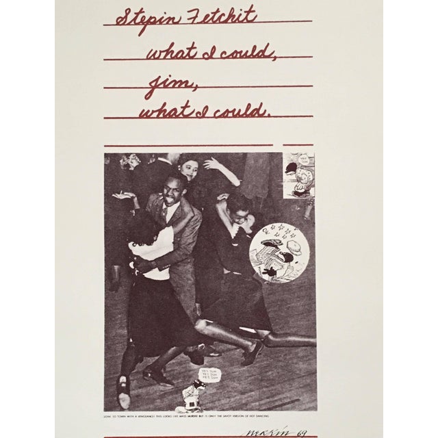 Richard Merkin, Stepin Fetchit Pop Art 1969 Color Screenprint Richard Merkin, 1969 For Sale