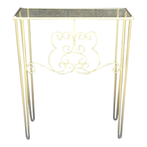 Mid-Century Era Iron Console Table or Vanity Table