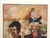 Beautiful vintage oil painting on canvas. Female and male portrait, with floral still life. Measures 34” x 36”. Signed...