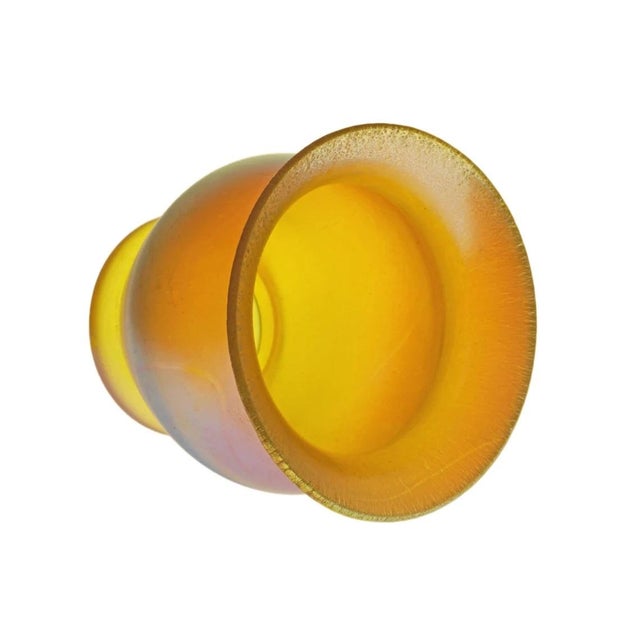 Art Deco WMF Art Deco Period Iridescent Gold Art Glass Vase Myra Ikora Circa 1926-1936 Germany For Sale - Image 3 of 9