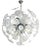 Chromed Sputnik Chandelier with Venied-White Alabastro Murano Glass Discs by Simoeng For Sale