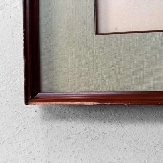 Japanese Framed Zen Calligraphy, 1960s For Sale - Image 9 of 12