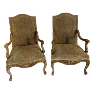 1960s Impressive Pair of Faterstuhl Armchairs in Cheatah Velvet For Sale